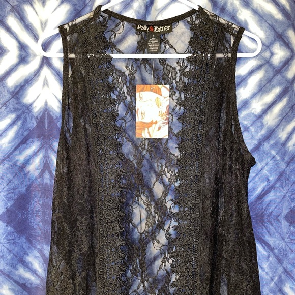 Polly & Ester Black Lace Duster - Picture 4 of 7
